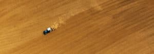 field being plowed overhead